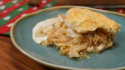 Suflê cremoso de bacalhau