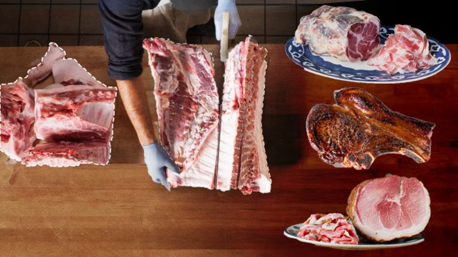 How a Butcher Turns One Pig into 8 Different Pork Products - video