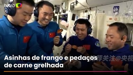 Astronautas chineses fazem primeiro churrasco no espaço a bordo da estação Tiangong