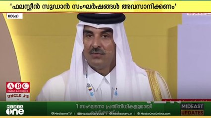 സുഡാൻ, ഫലസ്തീൻ പ്രശ്നങ്ങൾ പരിഹാരം കാണണമെന്ന് ഖത്തർ അമീർ