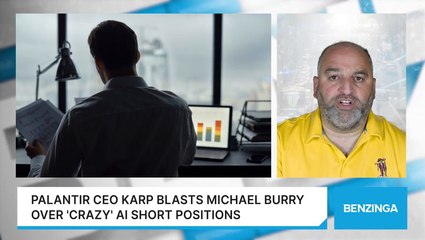 Palantir CEO Karp Blasts Michael Burry Over 'Crazy' AI Short Positions