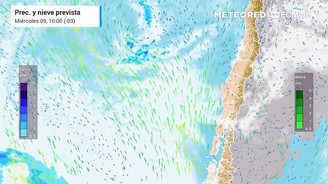 Baja segregada dejará tormentas eléctricas, chubascos y posibles granizos en su paso por Chile central