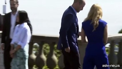 Il principe William alla statua del Cristo Redentore di Rio