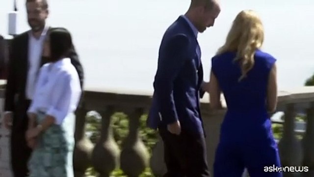 Il principe William alla statua del Cristo Redentore di Rio