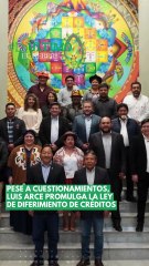 Pese a cuestionamientos, Luis Arce promulga la ley de diferimiento de créditos