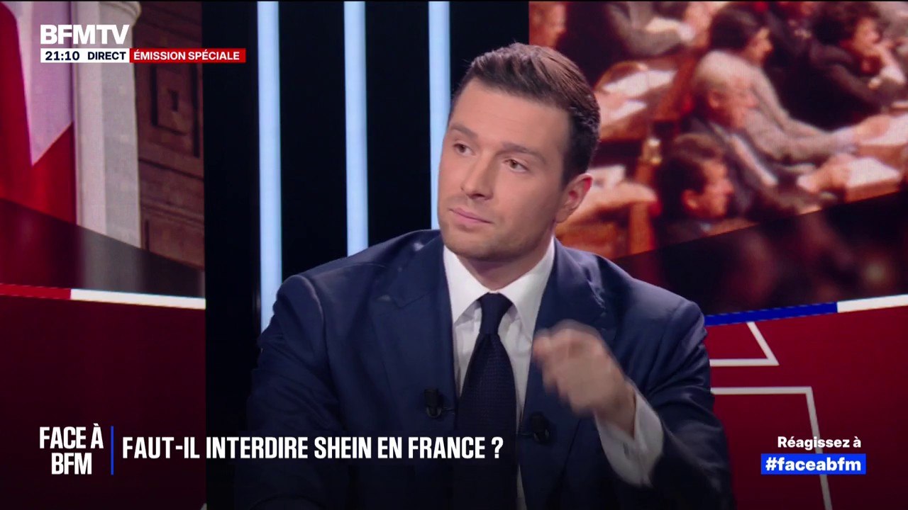 Suspension "temporaire" de Shein: "La liberté du commerce, ce n'est pas le droit de faire tout et n'importe quoi", déclare Jordan Bardella