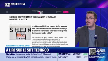 À lire sur le site Tech&Co : Shein, le gouvernement va demander le blocage du site à la justice, par Sylvain Trinel - 05/11