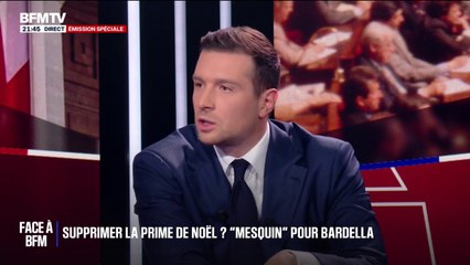 Suppression de la prime de Noël pour les personnes sans enfant dans le budget 2026: "Je trouve ça d'une mesquinerie absolument inouïe", affirme Jordan Bardella