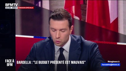 Jordan Bardella déplore "un mauvais budget" qui ne s'attaque pas à des "éléphants budgétaires"
