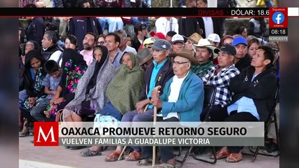 Histórico regreso de 63 familias desplazadas en Oaxaca encabezado por Salomón Jara