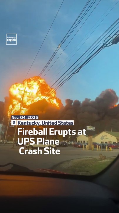 Fireball Erupts at UPS Plane Crash Site