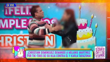 CHRISTIAN DOMÍNGUEZ DEMANDÓ A MELANIE MARTINEZ POR TIK-TOKS DE SU HIJA CONTRA ÉL Y KARLA | Willax
