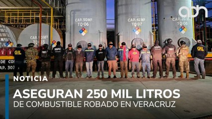 Aseguran 250 mil litros de combustible robado en Perote, Veracruz