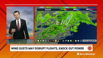 Cold front pushes east with powerful winds, rain and some snow