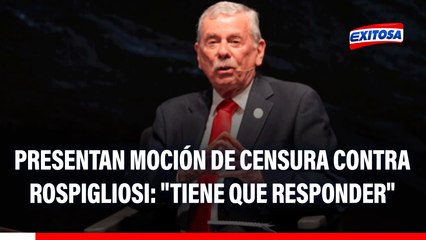 Fernando Rospigliosi afronta pedido de moción de CENSURA por controversia: "Tiene que responder"
