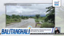 Bahagi ng kalsada, hindi muna pinadaraanan sa maliit na sasakyan dahil sa baha | Balitanghali
