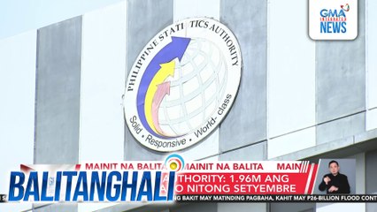 PHL Statistics Authority - 1.96-M ang walang trabaho nitong Setyembre  | Balitanghali