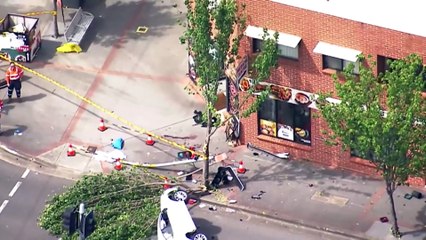 Three pedestrians have been rushed to hospital after being hit by a car in Sydney’s West