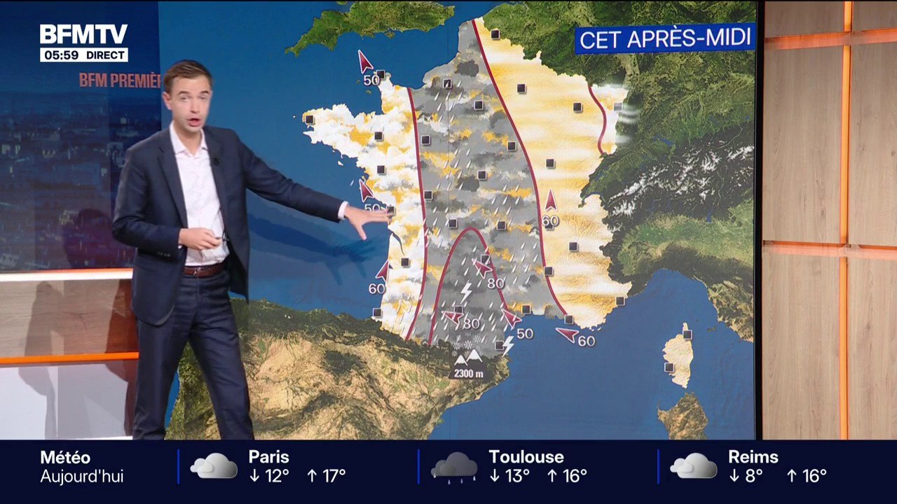 Météo: un mauvais temps dans le sud de la France ce jeudi 6 novembre avec des pluies intenses en Occitanie