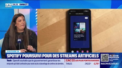 Culture IA : Spotify poursuivi pour des streams artificiels, par Léa Benaim - 06/11