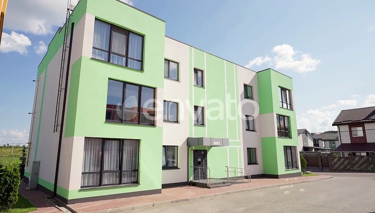 An Apartment Building in a Residential Area