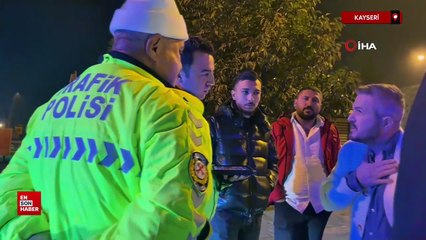 Kayseri'de alkollü sürücüden polise: Ehliyetimi alma kemerden ceza yaz