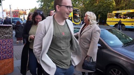 Creepy monster prank jumps and scares