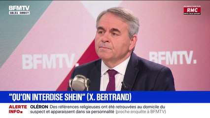 Xavier Bertrand, président de la région des Hauts-de-France, demande "qu'on interdise" Shein