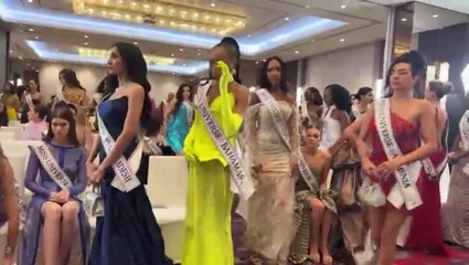 Moment Miss Universe contestants storm out pre-pageant after competitor is ‘humiliated’