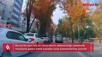 Zincirleme kazayı böyle kaydetti! Aşırı hız...