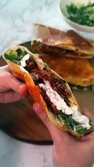 Crispy Chicken Burger Folded Wrap A crunchy chicken