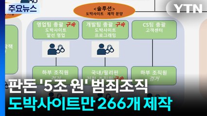 "도박 사이트 팔아요"...판돈 5조 3천억 원 범죄조직 검거 / YTN