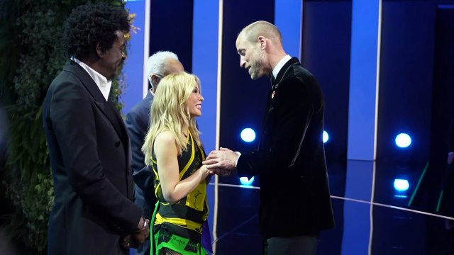 William and Kylie meet at Earthshot Prize awards