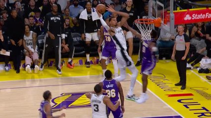 Wembanyama dunks on Bronny James