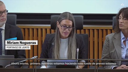Miriam Nogueras: "La legislatura de Pedro Sánchez queda bloqueada"