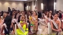 Dono do Miss Universo manda concorrente calar-se. Todas abandonaram sala