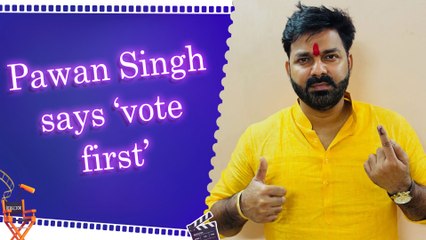 Pawan Singh shares his photo with inked finger and encourages fans to cast their votes