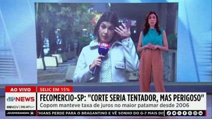 Fecomercio: Copom acertou ao manter a Selic em 15% ao ano