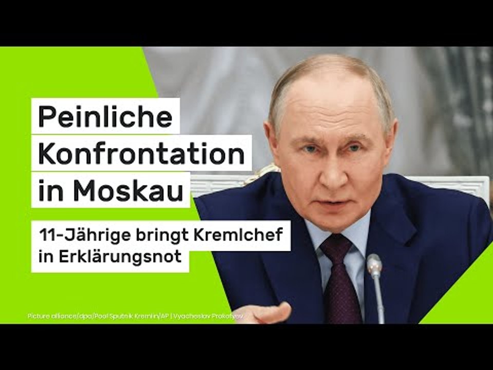 Wladimir Putin: Peinliche Konfrontation in Moskau - 11-Jährige bringt Kremlchef in Erklärungsnot