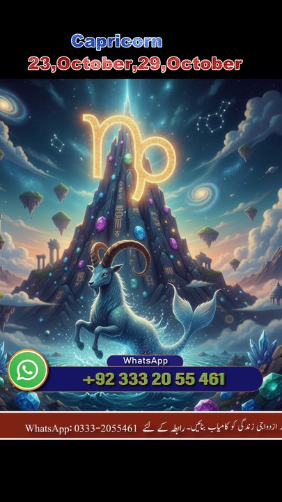 #Capricorn♑#23,October,29,October #Weekly #Horoscope2025#predictions #ZodiacInUrdu #myastroloy236 #muhammadsattarbakaar #pakistaniastrology