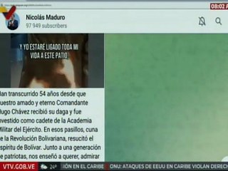 Pdte. Maduro conmemora 54 años de investidura del Cmdte. Chávez como cadete de la Academia Militar