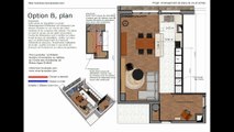 Avant / Après : une cuisine ouverte sur salon réussie dans 30m² ( rénovation d’appartement) Option B