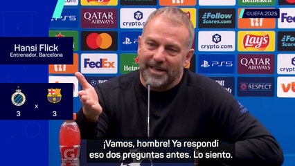 Tremendo enfado de Hansi Flick tras preguntarle por cambiar su filosofía de juego