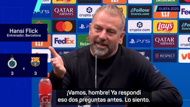 Tremendo enfado de Hansi Flick tras preguntarle por cambiar su filosofía de juego