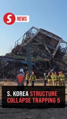 Five remained trapped after collapse at South Korea power plant, fire official says