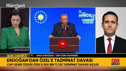 Cumhurbaşkanı Erdoğan'dan Özgür Özel'e 500 bin TL’lik manevi tazminat davası