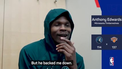 Wolves' Edwards 'needed help' defending Towns in Knicks loss