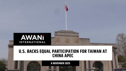 U.S. backs equal participation for Taiwan at China APEC