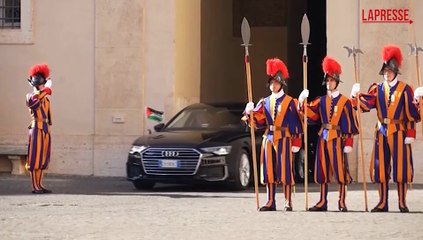 Vaticano, l'arrivo di Abu Mazen per l'incontro con Papa Leone XIV