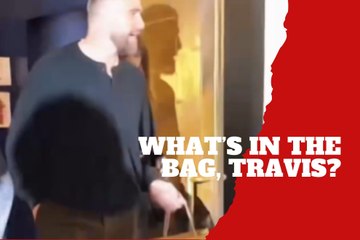 Travis Kelce leaves dinner with Taylor Swift carrying a mysterious takeout bag